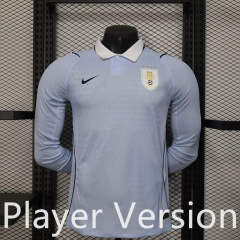 Player Version 2026-27  Uruguay  Home Light Blue LS Thailand Soccer Jersey AAA-888