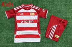 25-26 FC Union Berlin Home Red&White Kids/Youth Soccer Uniform-5526