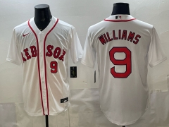 MLB Boston Red Sox White #9 Jersey（Logo4）-0840