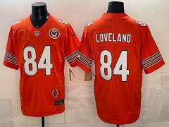 NFL Chicago Bears 3rd Generation Orange #84 Jersey（logo6）-0840