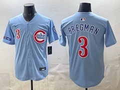 2025 Retro fashion version 3rd New MLB Chicago Cubs Blue #3  Jersey(logo 1)-0841