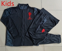 26-27  AC Milan Black Kids/Youth Soccer Jacket Uniform-815
