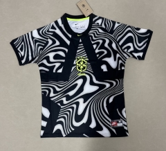 （s-4xl）26-27 Brazil Goalkeeper Black&White  Thailand Soccer Jersey AAA-4728