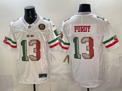 San Francisco 49ers 5th Mexican Flag #13 White NFL Jersey (Logo 5)- 0840