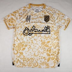 (S-4XL) 25-26 Arabic Palestine Camouflage Tender Golden Yellow Thailand Soccer Jersey AAA-2038