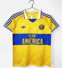 Retro Commemorative Edition Club America Home Yellow Thailand Soccer Jersey AAA-C1046