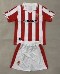 2025-2026 Sporting de Gijón Home Red&White Soccer Uniform-AY