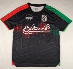 (S-4XL) 25-26 Boeing Arabic Palestine Black Thailand Soccer Jersey AAA-2038
