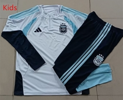 26-27 Argentina White Kids/Youth Soccer Tracksuit-815
