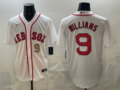 MLB Boston Red Sox White #9 Jersey（Logo2）-0840