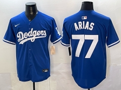 Los Angeles Dodgers #77 Blue MLB Jersey (Logo 3) - 0840