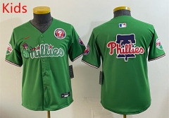 MLB Philadephia Phillies Third generation Green  kids Jersey(Logo5)-0840