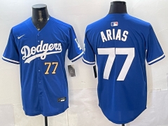 Los Angeles Dodgers #77 Blue MLB Jersey (Logo 1) - 0840