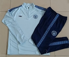 25-26 Manchester City Light Blue  Thailand Soccer Tracksuit Uniform-815