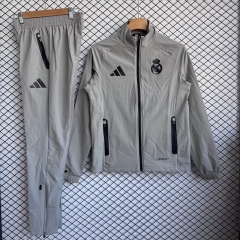 2025-2026 Real Madrid Light Grey Thailand Trench Coat Suit-2315