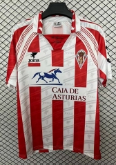 Retro Version 95-96 Sporting de Gijón Home White&Red Thailand Soccer Jersey AAA-2044