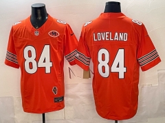 NFL Chicago Bears 3rd Generation Orange #84 Jersey（logo 5）-0840