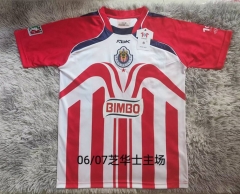 Retro Version 06-07 Deportivo Guadalajara  Home Red&White  Thailand Soccer Jersey AAA-2851