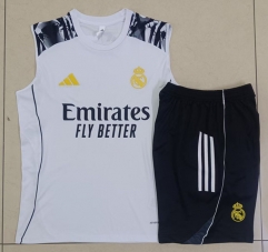 25-26 Real Madrid White Thailand Soccer Vest Tracksuit-815