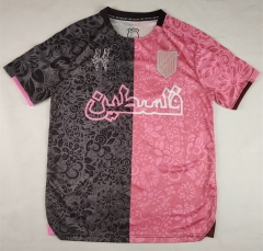 (S-4XL) 25-26 Arabic Palestine Camouflage Black&Gray&Pink Thailand Soccer Jersey AAA-2038