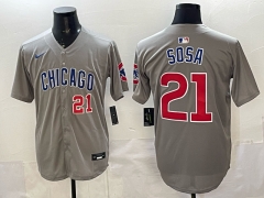 2025 New MLB Chicago Cubs Gray #21  Jersey(logo 4)-0841
