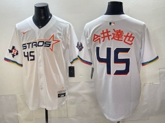 New MBL Astros White #45 Jersey（logo 1 ）-0840