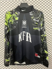 26-27 Korea Goalkeeper Black LS Thailand Soccer Jersey AAA-2044