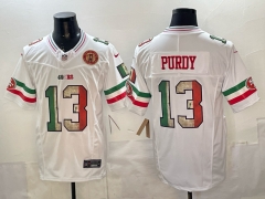 San Francisco 49ers 5th Mexican Flag #13 White NFL Jersey (Logo 6)- 0840