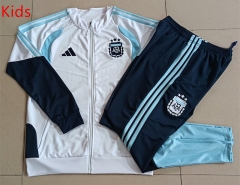 26-27 Argentina Sky White Kids/Youth Soccer Jacket Uniform-815