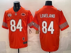 NFL Chicago Bears 3rd Generation Orange #84 Jersey（logo9）-0840