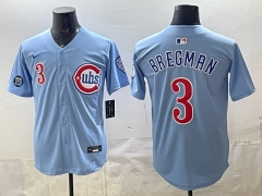 2025 Retro fashion version 3rd New MLB Chicago Cubs Blue #3  Jersey(logo 2)-0841
