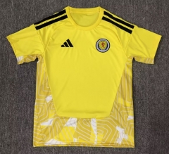 (S-4XL) 26-27 Scotland Goalkeeper Yellow Thailand Soccer Jersey AAA-6850