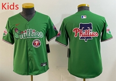 MLB Philadephia Phillies Third generation Green  kids Jersey-0840
