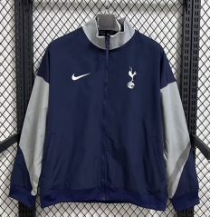 25-26 Tottenham Hotspur Royal Blue (Waterproof) Thailand Soccer Trench Coat-7209
