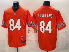 NFL Chicago Bears 3rd Generation Orange #84 Jersey（logo 1）-0840