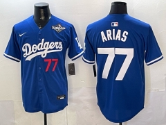 Los Angeles Dodgers #77 Blue MLB Jersey (Logo 7) - 0840