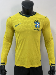 Player Version 2026-27 Brazil Home Yellow LS Thailand Soccer Jersey AAA