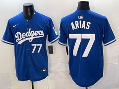 Los Angeles Dodgers #77 Blue MLB Jersey - 0840
