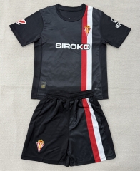 2025-2026 Sporting de Gijón Away Black Soccer Uniform-AY