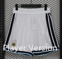 Player Version 26-27 Argentina White Thailand Soccer Shorts-888