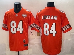 NFL Chicago Bears 3rd Generation Orange #84 Jersey（logo10）-0840