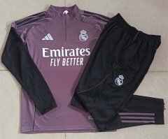 26-27 Real Madrid Purple Thailand Soccer Tracksuit-815