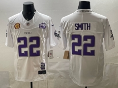 NFL Minnesota Vikings Retro 4 White #22 Jersey-0840