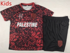 25-26 English Palestine Camouflage Black&Maroon Kid/Youth Soccer Uniform-2038