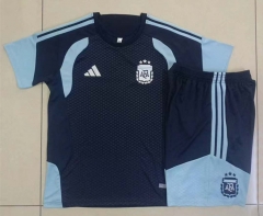 25-26 Argentina Royal Blue Thailand Short-sleeved Soccer Tracksuit -815