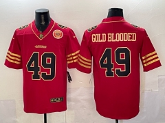 San Francisco 49ers #49 Red NFL Jersey (Logo 1) - 0840