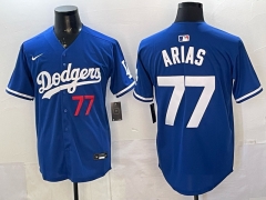 Los Angeles Dodgers #77 Blue MLB Jersey (Logo 2) - 0840