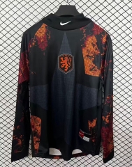 2026-27 Netherlands Black Orange LS Thailand Soccer Jersey AAA-2044
