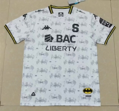 (S-4XL) 25-26 Kappa x Batman  Deportivo Saprissa  Away White Thailand Soccer Jersey AAA-7035