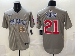 2025 New MLB Chicago Cubs Gray #21  Jersey(logo 6)-0841